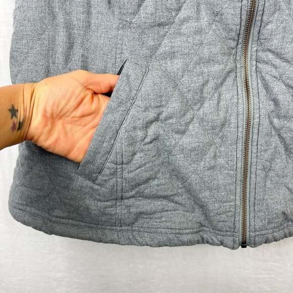 Coldwater Creek Faux Fur Lined Vest Womens 1X Quilted Plus Size Full Zip Cozy - Picture 3 of 10